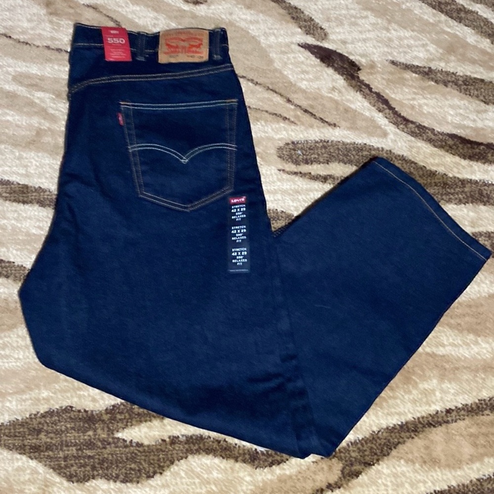 Levi's 550 Relaxed 2-Way Stretch Jeans Men's size 42 x 29 NWT